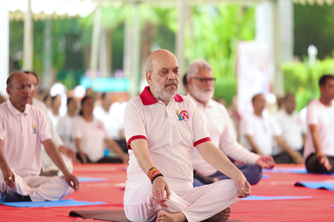 Yoga brings unity among mind, brain and body: Union Home Minister Amit Shah celebrates 11th IYD in Ahmedabad