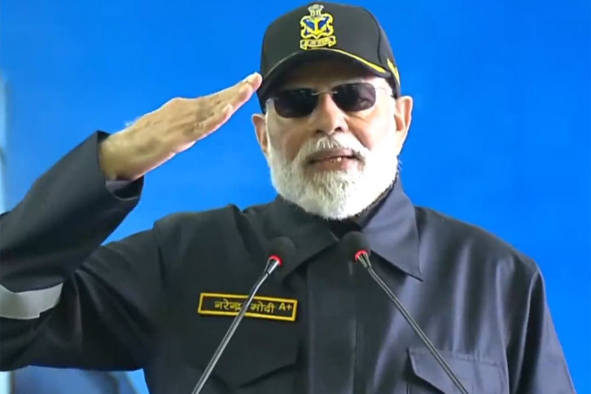 "Towering symbol of Aatmanirbhar Bharat": PM Modi celebrates Diwali on board INS Vikrant, underscores goal of making India among world's top defence exporters