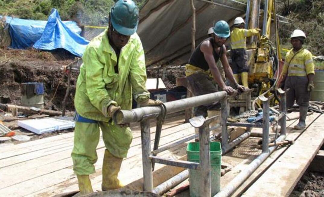 Historical drilling at Mt Kare