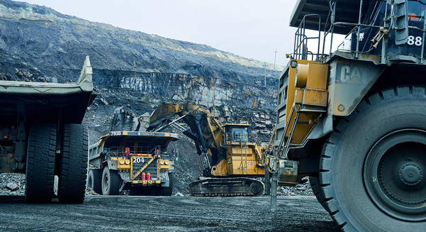 Heavy equipment at Ferrexpo's Poltava mine