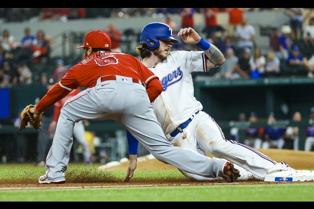 Six-run first carries Rangers past Angels