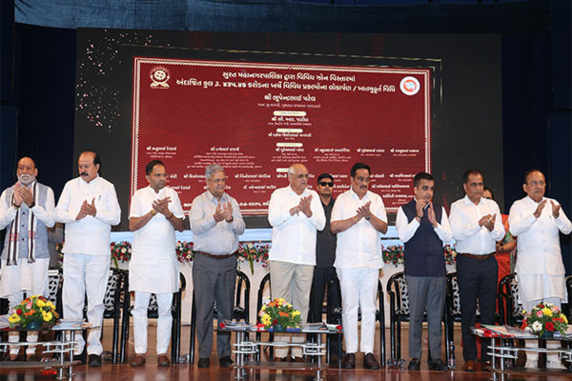Gujarat: Surat projects worth Rs 435 crore unveiled, CM Patel lauds city's Swachh Bharat strides