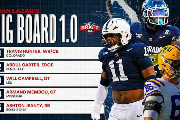 Lazar's Patriots Big Board 2025: Top 50 Draft Fits
