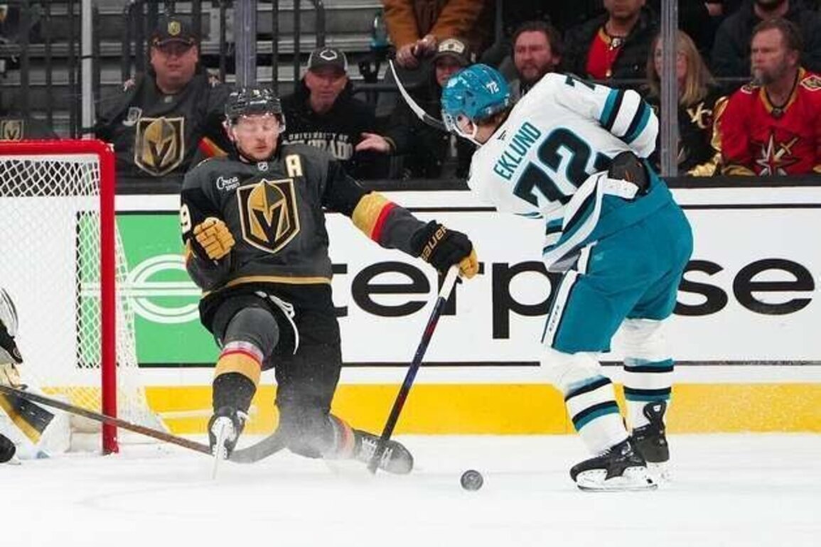 Vegas hosts San Jose in key pre-break divisional matchup