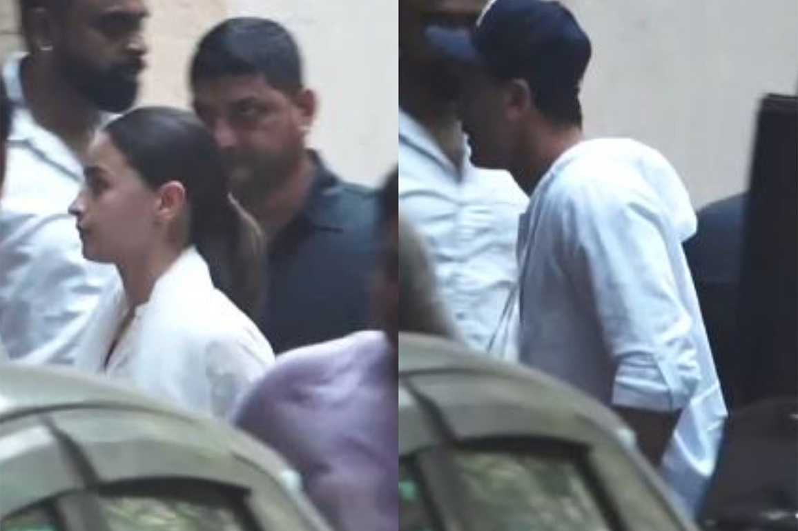 Alia Bhatt, Ranbir Kapoor visit Dharmendra's residence to offer condolences