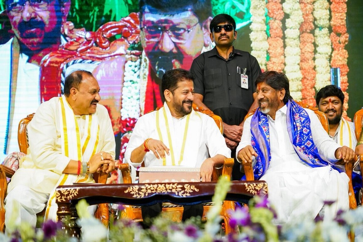 Telangana CM participates in Sri Parabhava Nama Ugadi celebrations