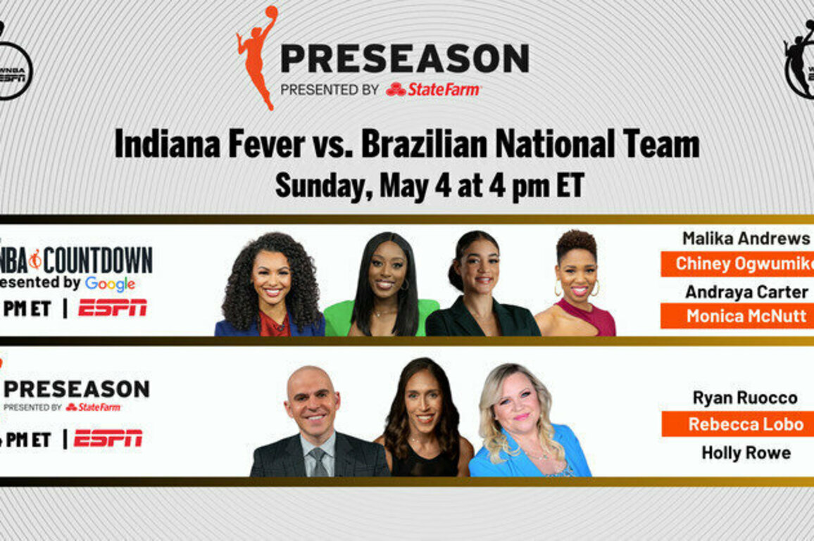 ESPN to Air Indiana Fever vs. Brazilian National Team as Caitlin Clark Returns to Univ. of Iowa, Sunday, May 4 at 4 p.m. ET