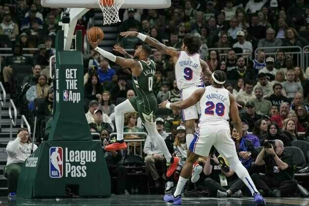NBA roundup: Damian Lillard's 43 powers Bucks past Sixers