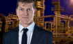 Horizon Oil MD and CEO Richard Beament.  Pictured behind, the Nam Phong gas processing plant in Thailand, part of the company’s recent acquisition from ExxonMobil.