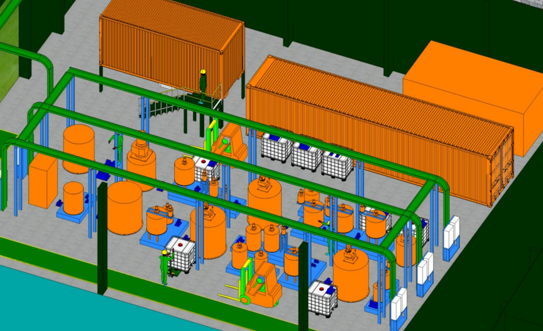 Modelo de planta de demonstração para projeto Colossus