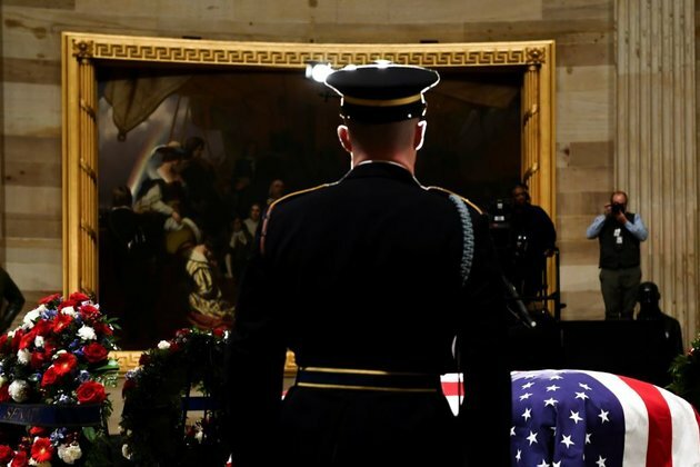 Mourners Pay Tribute to President George H.W. Bush at US Capitol