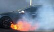  Bateria de lítio de veículo da Tesla pegou fogo/Reprodução