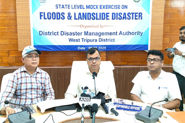 State level mock drill conducted in West Tripura on floods and landslides