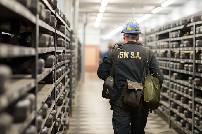 A JSW S.A. coal mine worker