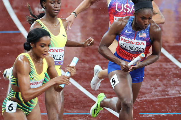 (SP)JAPAN-TOKYO-ATHLETICS-WORLD ATHLETICS CHAMPIONSHIPS-WOMEN'S 4X400M RELAY-FINAL