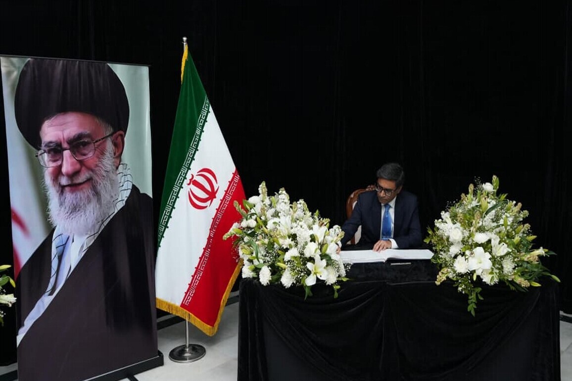 Foreign Secy Misri signs condolence book at Iran Embassy over Khamenei's death on behalf of Indian Govt