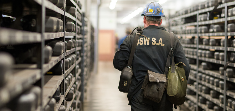 A JSW S.A. coal mine worker