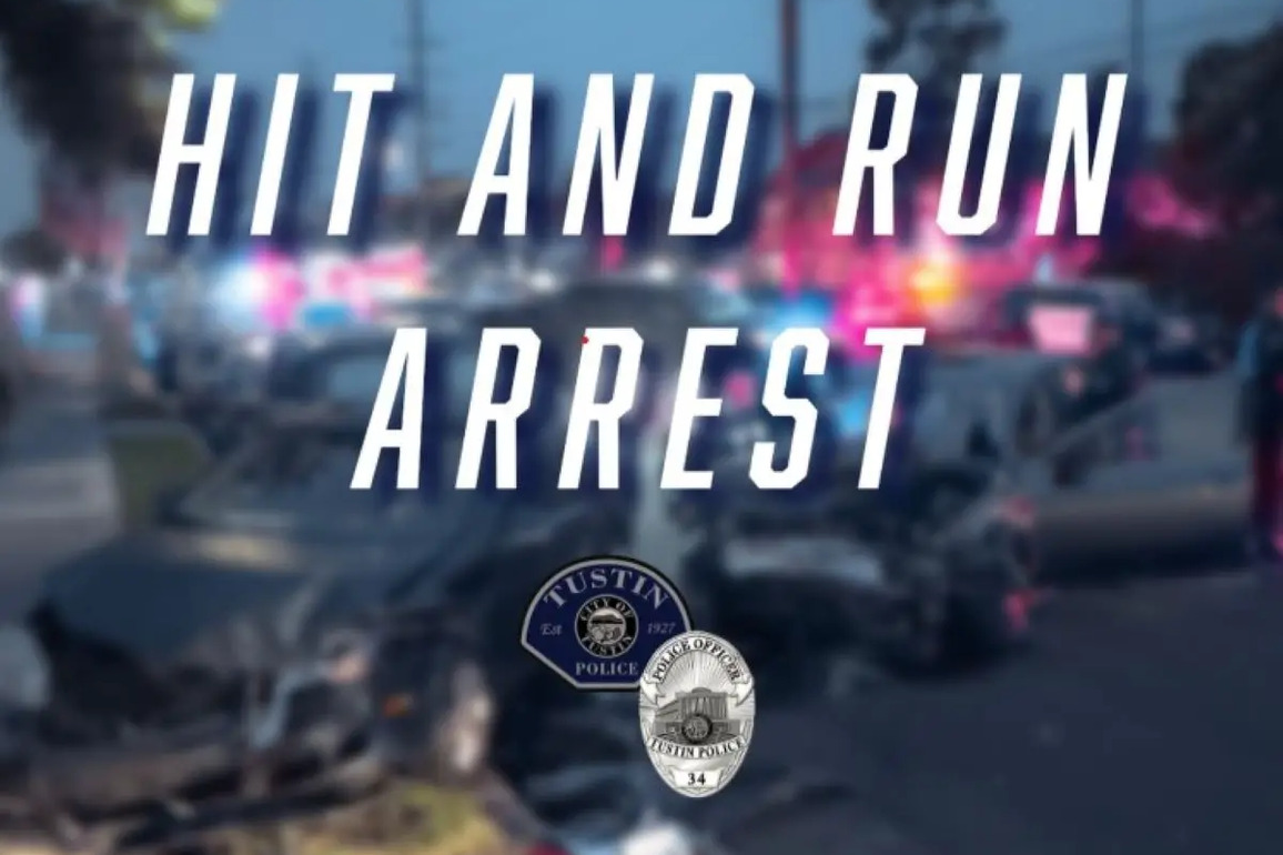 Suspect arrested after fleeing from a hit and run collision in Tustin - New Santa Ana