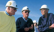  Peter Munk (left), Bob Smith, and Dr Brian Meikle overlooking the Betze-Post pit at Goldstrike, Nevada, in 1992