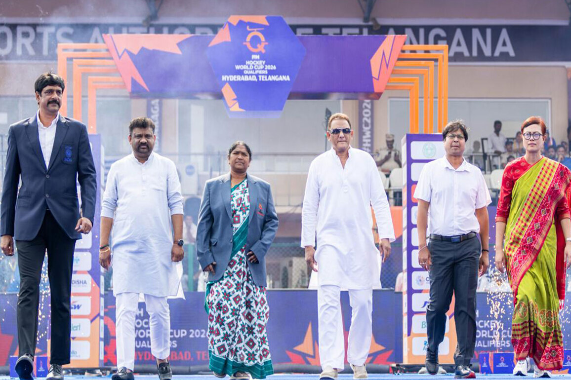 Mohammad Azharuddin, Seethakka attend FIH Women's Hockey World Cup Qualifiers in Hyderabad
