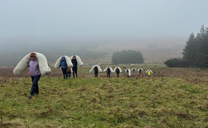 UFU and Ulster Wildlife collaborate on innovative wool restoration trial in Antrim hills