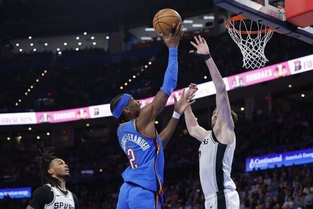 NBA roundup: Thunder finally get past Spurs on 4th try