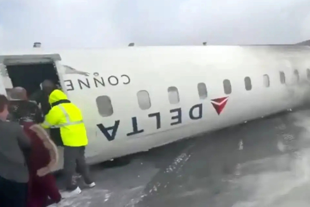Delta plane that flipped over in February showed high rate of descent