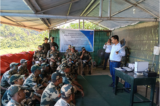 Assam: Forest Officials conduct sensitization for BSF on Human-Elephant conflict, Wildlife crime