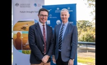  Federal Agriculture Minister David Littleproud and AgriFutures managing director John Harvey have announced a new R&D platform for agriculture. Picture courtesy AgriFutures Australia.