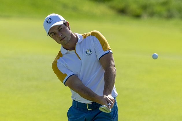 Viktor Hovland aces par-4 during Ryder Cup practice round