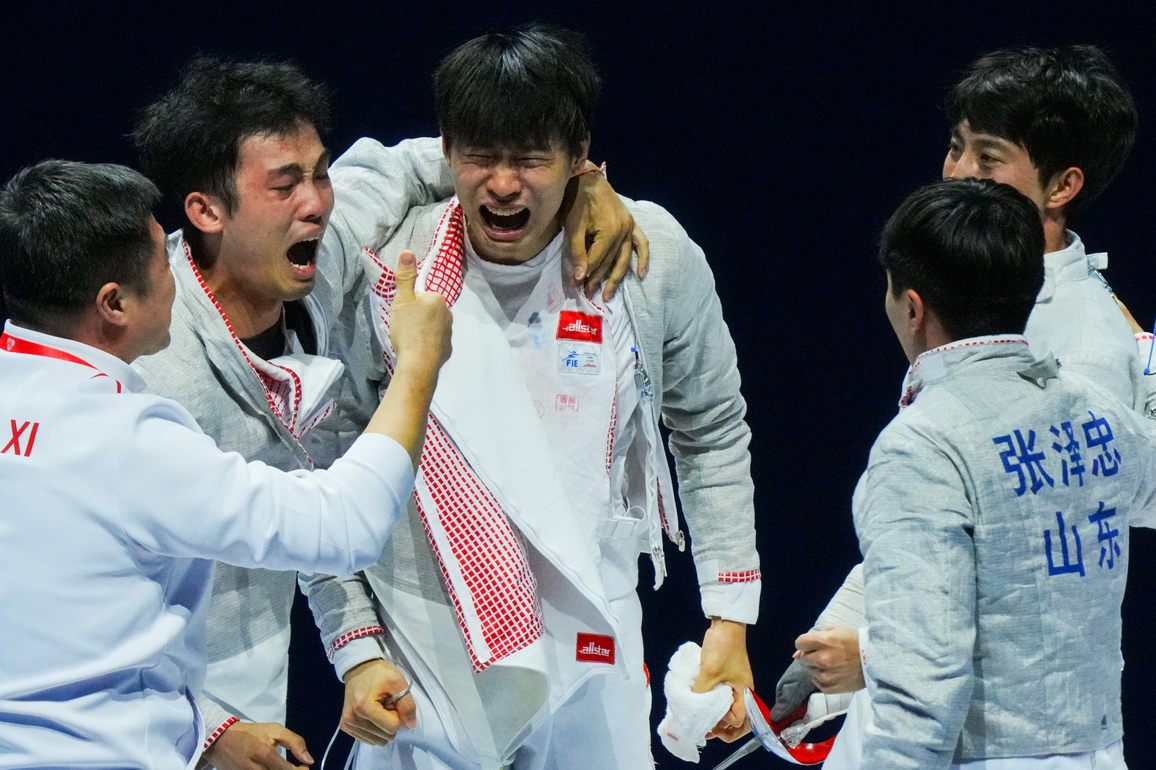 (SP)CHINA-15TH NATIONAL GAMES-FENCING-MEN'S SABRE-TEAM-FINAL (CN)