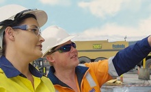  Hana Newbury, left, was named Outstanding Tradeswoman at the New South Wales Women in Mining Awards in early 2018.