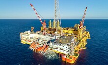 Drilling rig operating in the Browse Basin as part of the initial development phase of INPEX’s Ichthys LNG project. 