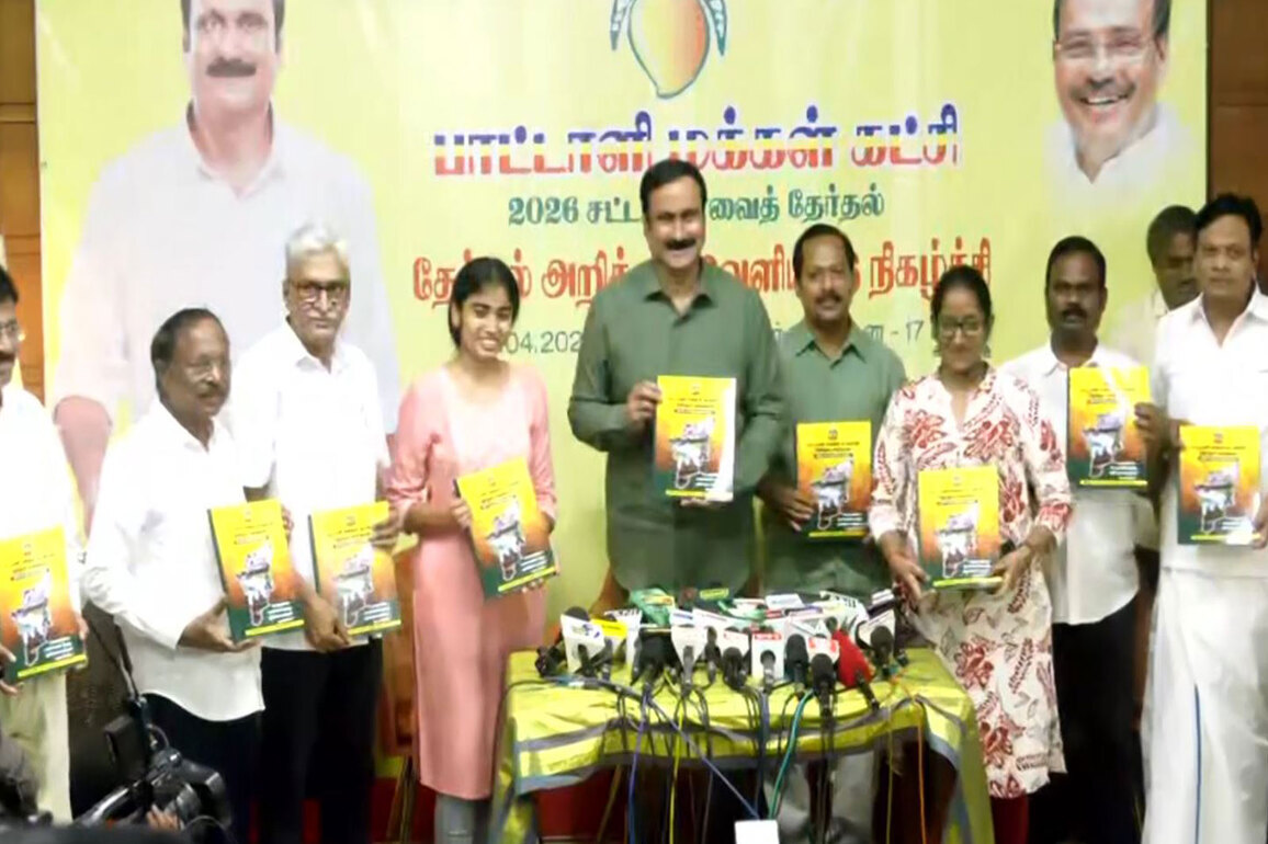 PMK chief Anbumani Ramadoss unveils manifesto promising drug-free, job-rich Tamil Nadu