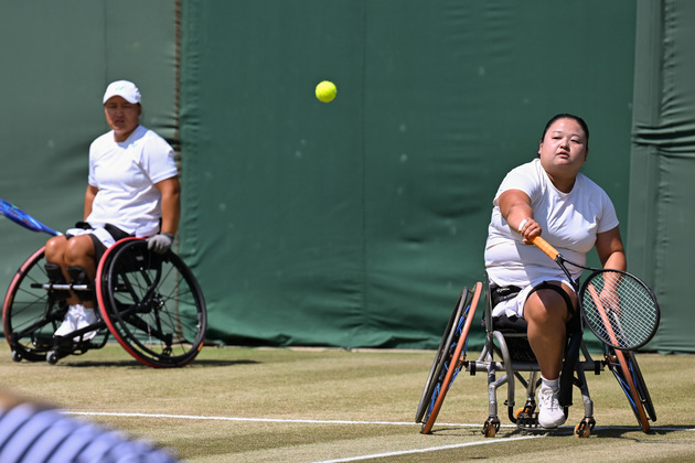 (SP)BRITAIN-LONDON-WHEELCHAIR TENNIS-WIMBLEDON-WOMEN'S DOUBLES-FINAL