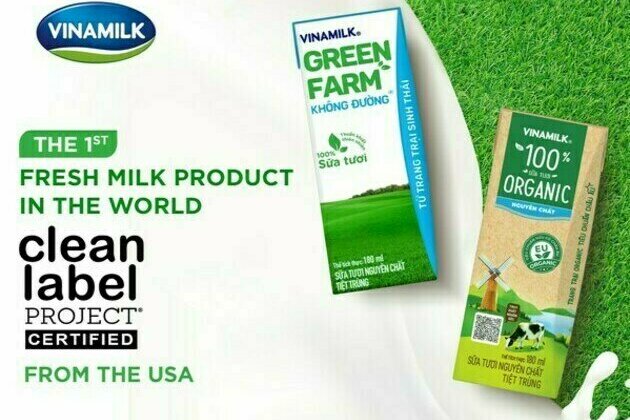 Vinamilk Green Farm and Organic Milk First to be Clean Label Project Certified
