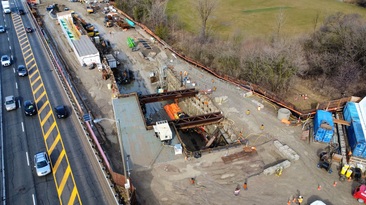 Construction is underway on the latest section of the Line 5 Eglinton metro project in Toronto, Canada