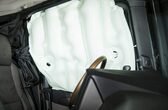 Rollover side curtain airbag for trucks