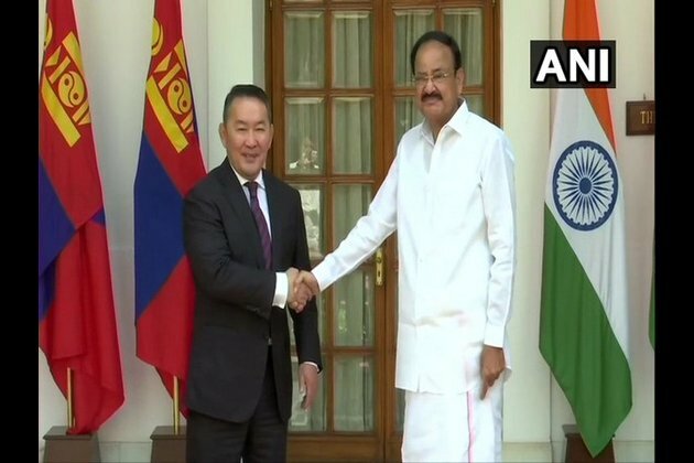 Mongolian Pres meets VP Naidu