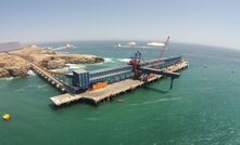  Copper concentrate export terminal dock F at Matarani port, Peru