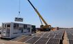 The solar array being installed. Photo courtesy Aggreko.