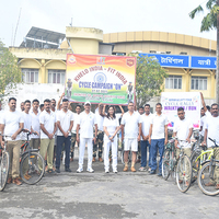 BSF organises cycle campaign under 'Khelo India-Fit India' in Agartala