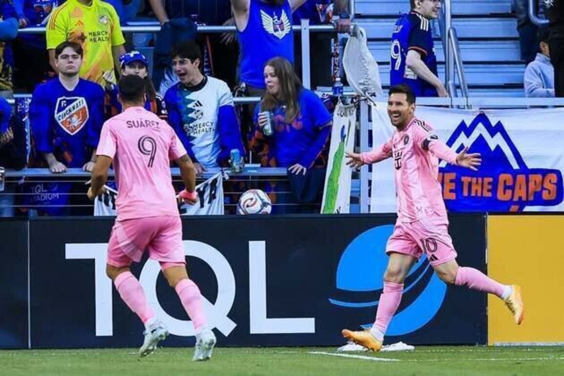 Lionel Messi tallies twice early, Miami rallies on Cincinnati blunders late