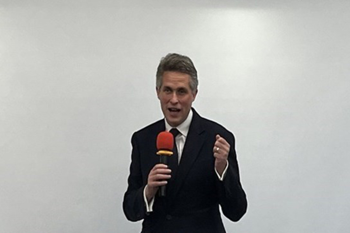 Ex-UK minister Williamson urges Taiwan to stand up to China's bullying tactics
