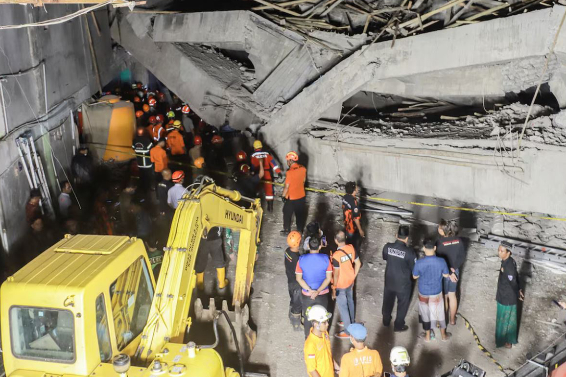 Several feared trapped in Indonesia school building collapse