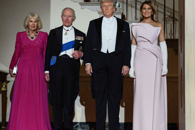King Charles, Queen Camilla arrive at White House for state dinner hosted by President Trump