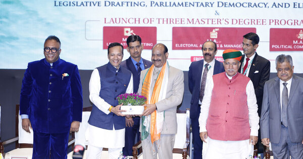Lok Sabha Speaker and Law Minister Launch JGU Three New Masters Degree Programmes