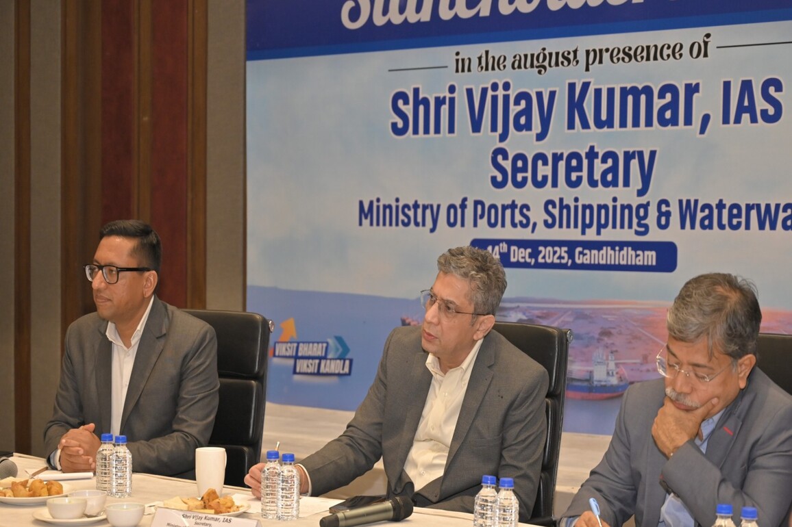 MoPSW Secy Vijay Kumar inaugurates and lays foundation stone for developmental projects worth Rs 193 crore of Deendayal Port Authority, Kandla