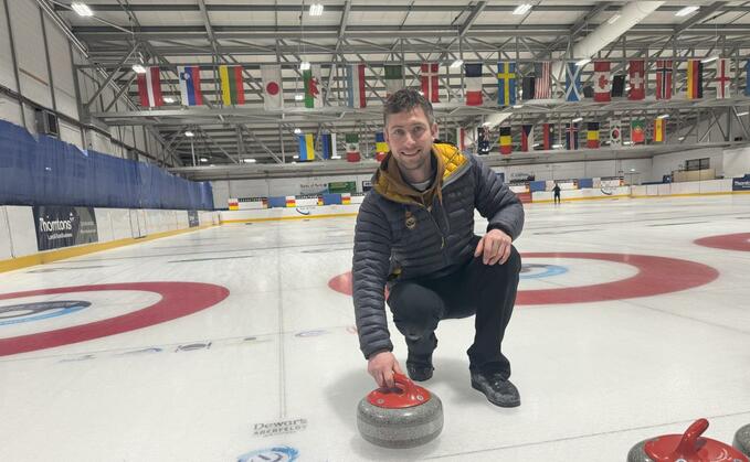 Olympic athlete and farmer Glen Muirhead competed again this year, and was part of last year's winning team at the inaugural Chuck Hay Farmers Bonspiel.