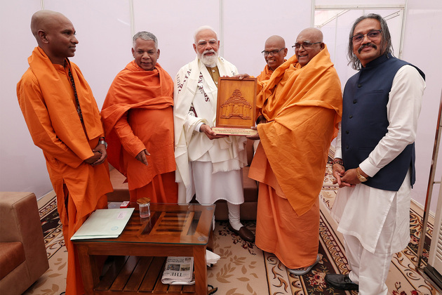 PM Modi meets seers from Kerala's Sivagiri Mutt, praises Sree Narayana Dharma Sanghom's role in promoting social harmony